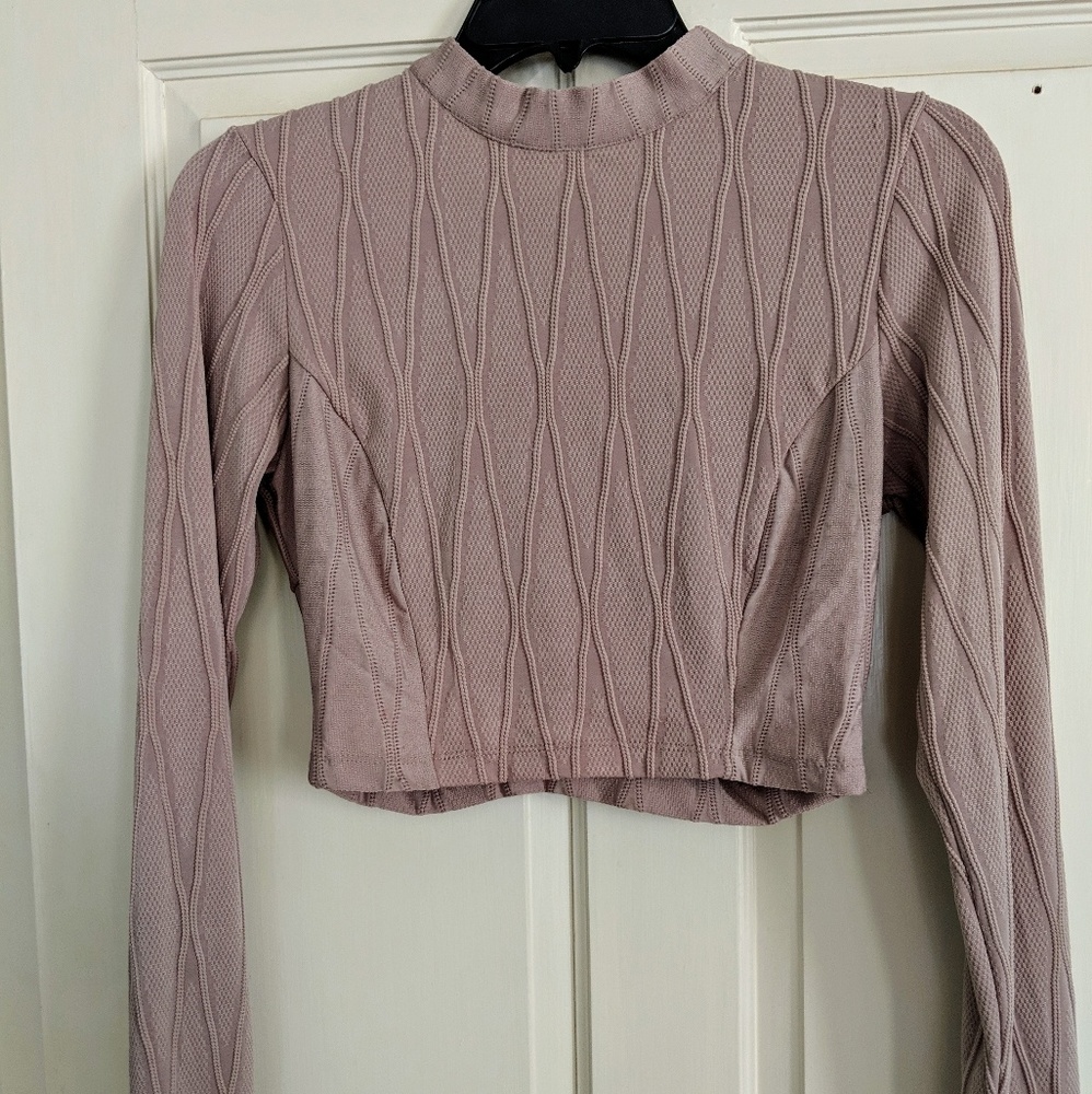 Charlotte Russe High Neck Crop Top
